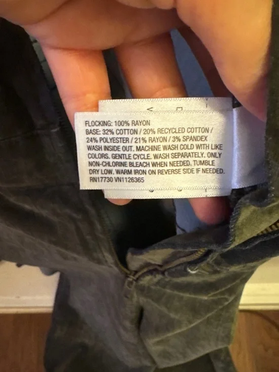 Holiday Short Sleeve Flocked Denim Jumpsuit - Olive 12 - Picture 2 of 2